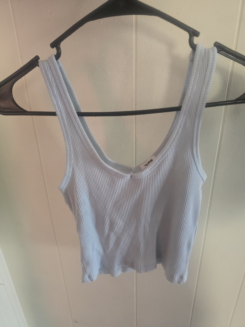 Cotton On Light Blue Ribbed Scoop Tank Top